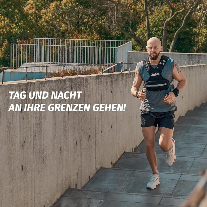 ZELUS Gewichtsweste Verstellbar 0,5-10,5kg / 0,5-20,5kg Trainingweste mit 20 Einstellbaren Gewichten