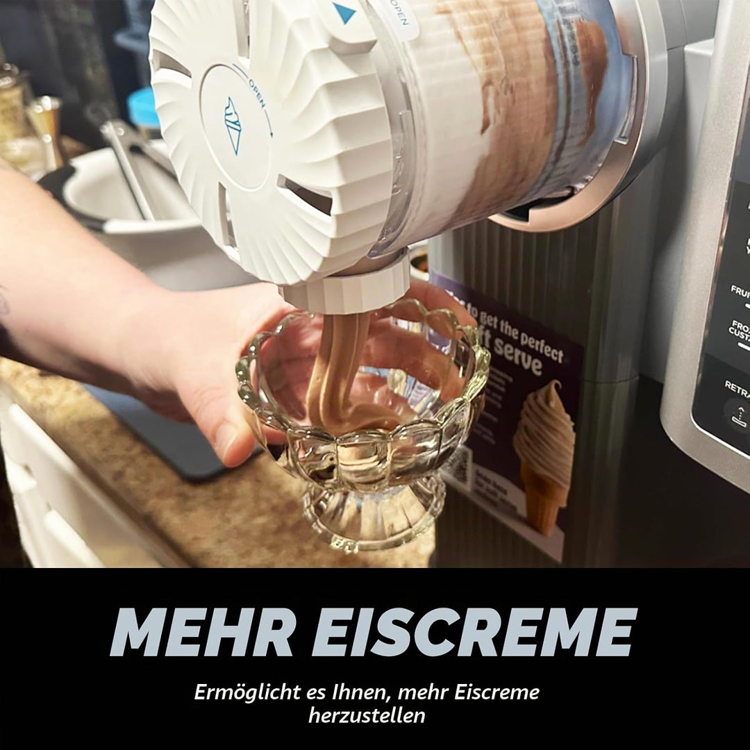 2er-Set 480ML Kompatible Behälter für Ninja Swirl CREAMi – Eisbehälter mit grauen Deckeln für NC700