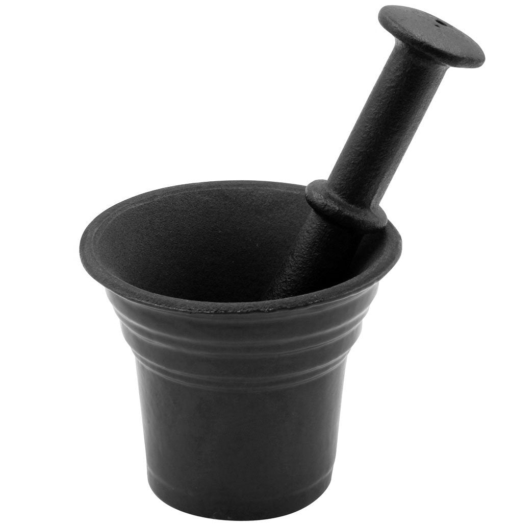 Gusseisen Mörser mit Stössel Gewürzmühle Gewürzmörsel Kinghoff KH-1196 Masse: Ø11 x 9cm