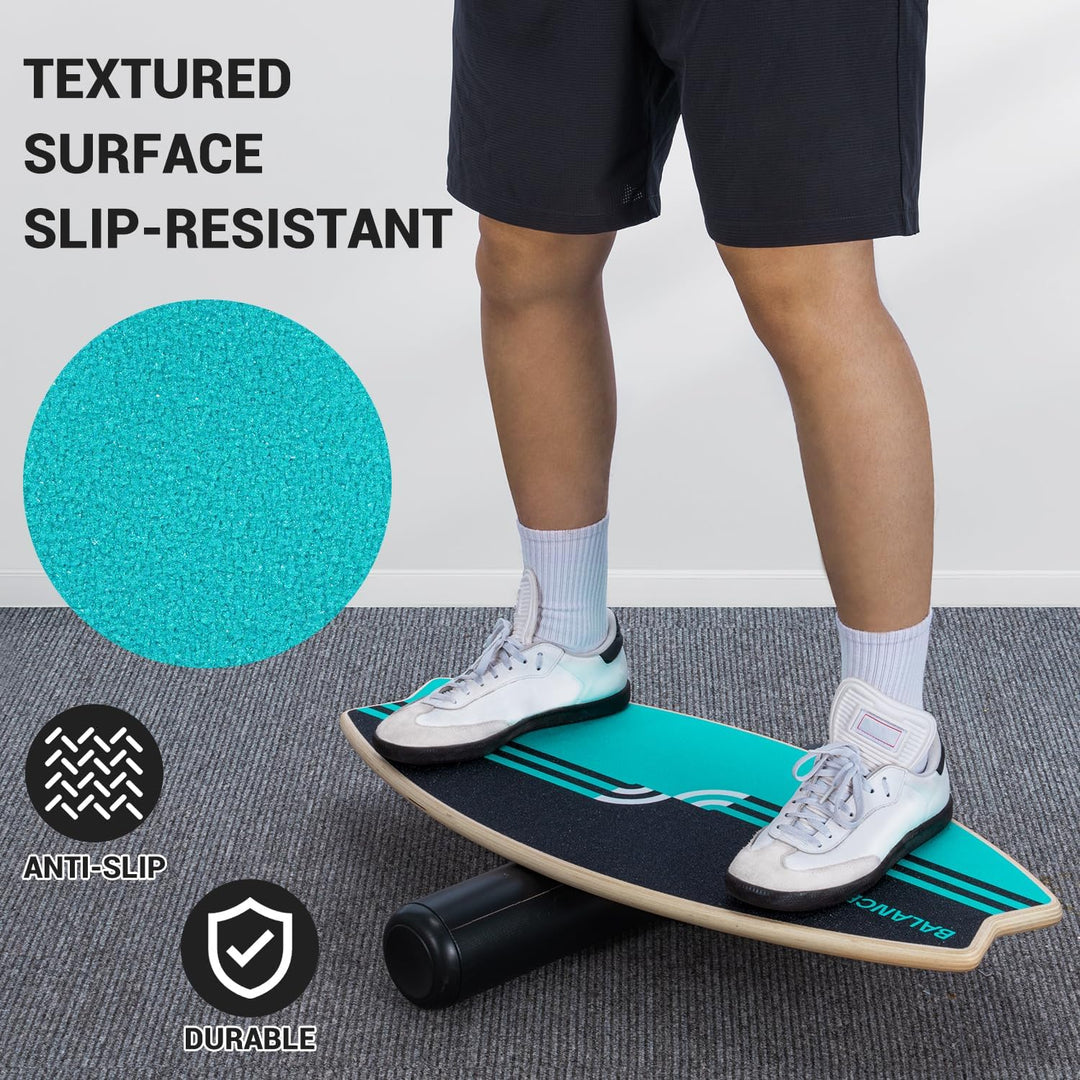 Balance Board Holz, Sportneer Indoorboard Skateboard, Indoor Surfboard Trickboard und Gleichgewichts