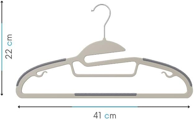 OGIVO Kunststoff Kleiderbügel – 50 er Set - rutschfest Bügel für Ihren Garderobe - kleine Stange für