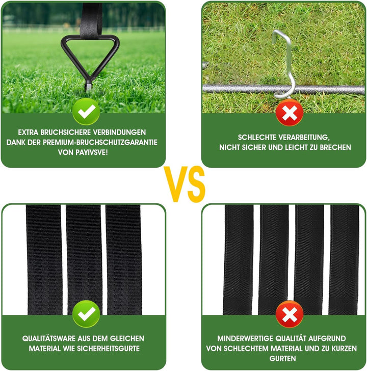 Bodenanker Trampolin 4 Pack | Heavy Duty Erdanker zum Einschrauben für Trampoline Withstand High Win