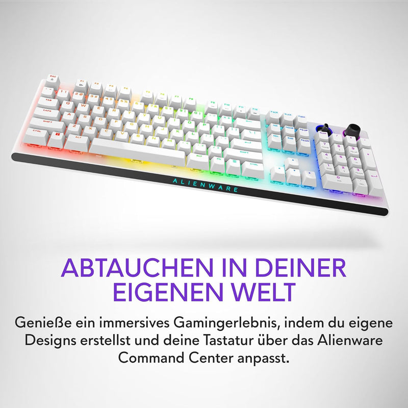 Alienware Tri-Mode kabellose Gaming Tastatur - AW920K (Lunar Light)