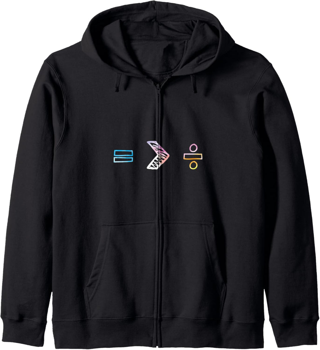 Equality is Greater Than Division Symbols Rainbow Math Gift Kapuzenjacke
