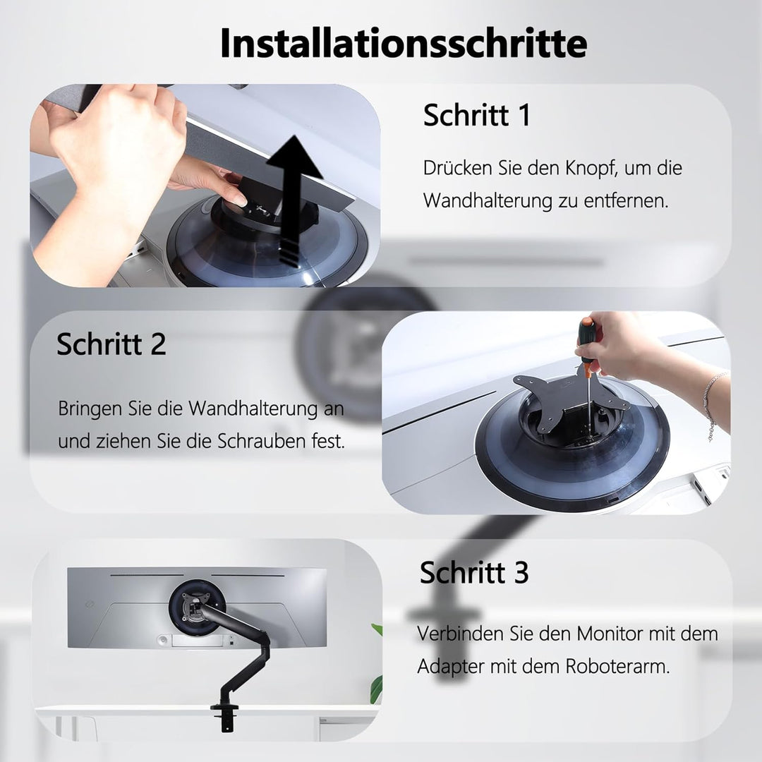 Odyssey G9 OLED VESA-Halterungsadapter kompatibel mit Samsung G93SC, G93SD, G95SC, G95SD OLED G9 49-