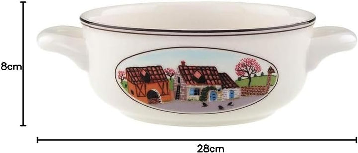 Villeroy und Boch Design Naif Suppentasse, 450 ml, Höhe: 5,5 cm, Premium Porzellan, Bunt