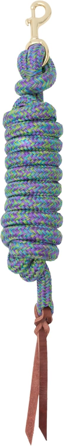Weaver Leather Poly Cowboy Leine mit Druckknopf, 1,6 cm x 2,4 m, Dunkelviolett/Himmelblau/Limettengr