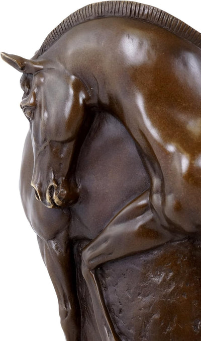 - Pferde Bronze Vase - Bronzevase - signiert Milo - Pferdevase - Pferdeskulptur - Tierfigur - Pferd