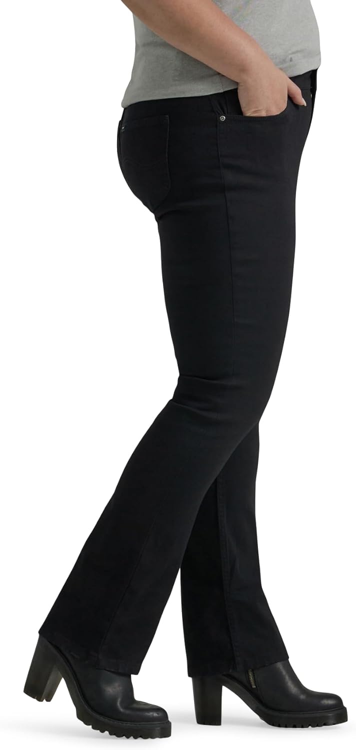 Lee Damen Regular Fit Bootcut Jeans 10 Medium Schwarz, 10 Medium Schwarz