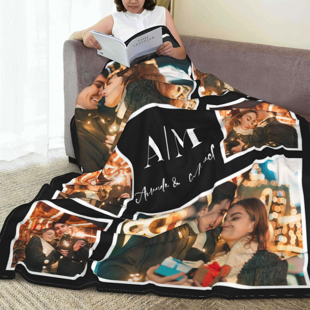 Easycosy personalisierte Decken für Paare Geschenke Benutzerdefinierte Bild, Foto werfen für Freundi