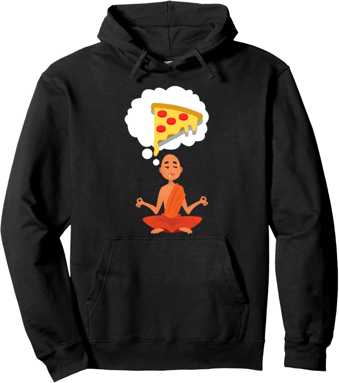 Meditieren Pizza Gedanken Meditation Zen Buddha Geschenk Pullover Hoodie