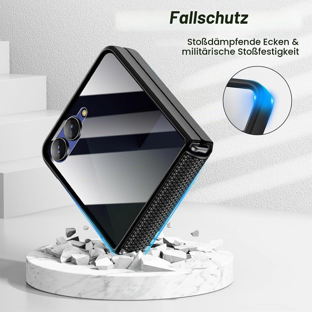 Doeshine für Samsung Galaxy Z Flip 7 Hülle [Not für Flip 7 FE] mit Scharnierschutz &amp; Privacy Screen