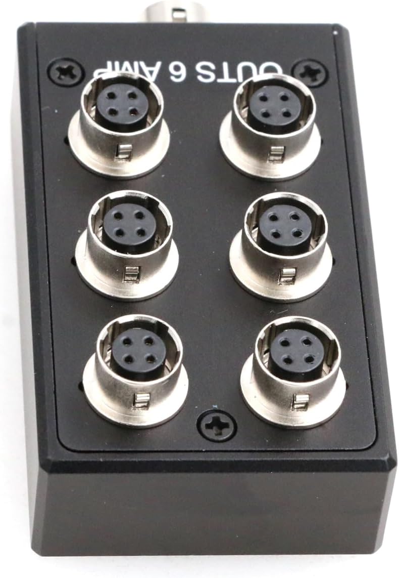 ZBLZGP Power Hub Splitter Box Hirose 4 Pin Power Outs 6 A für Sound Geräte 688 633 Zoom F8 Kamera