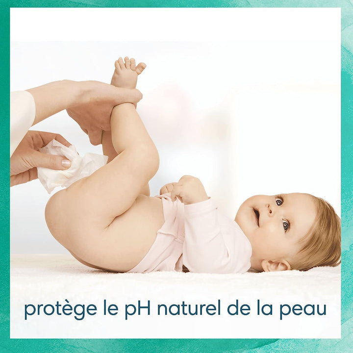 Pampers Babytücher Aqua Harmonie, 0 %, 672 Tücher, 14 Packungen mit 48 Tüchern