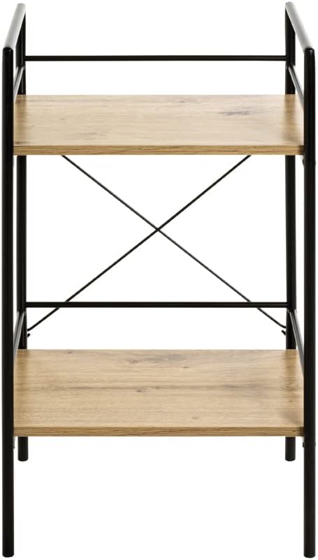 HAKU Möbel Beistelltisch, MDF, schwarz-eiche, B 34 x T 27 x H 62 cm, Schwarz-eiche