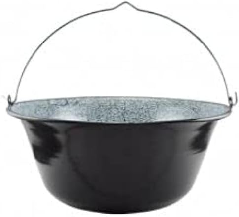 Perfect Home Traditioneller ungarischer Gulaschtopf, 10 l, emaillierter Stahl, schwarz