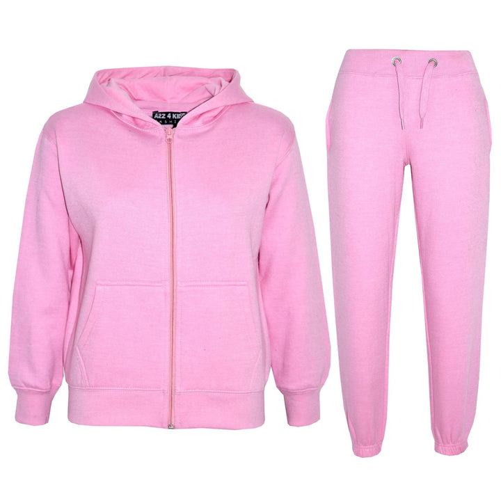 A2Z 4 Kids Unisex Trainingsanzug Einfarbig Hoodie Mit Sport Joggers Jogginghose Activewear Set Kinde