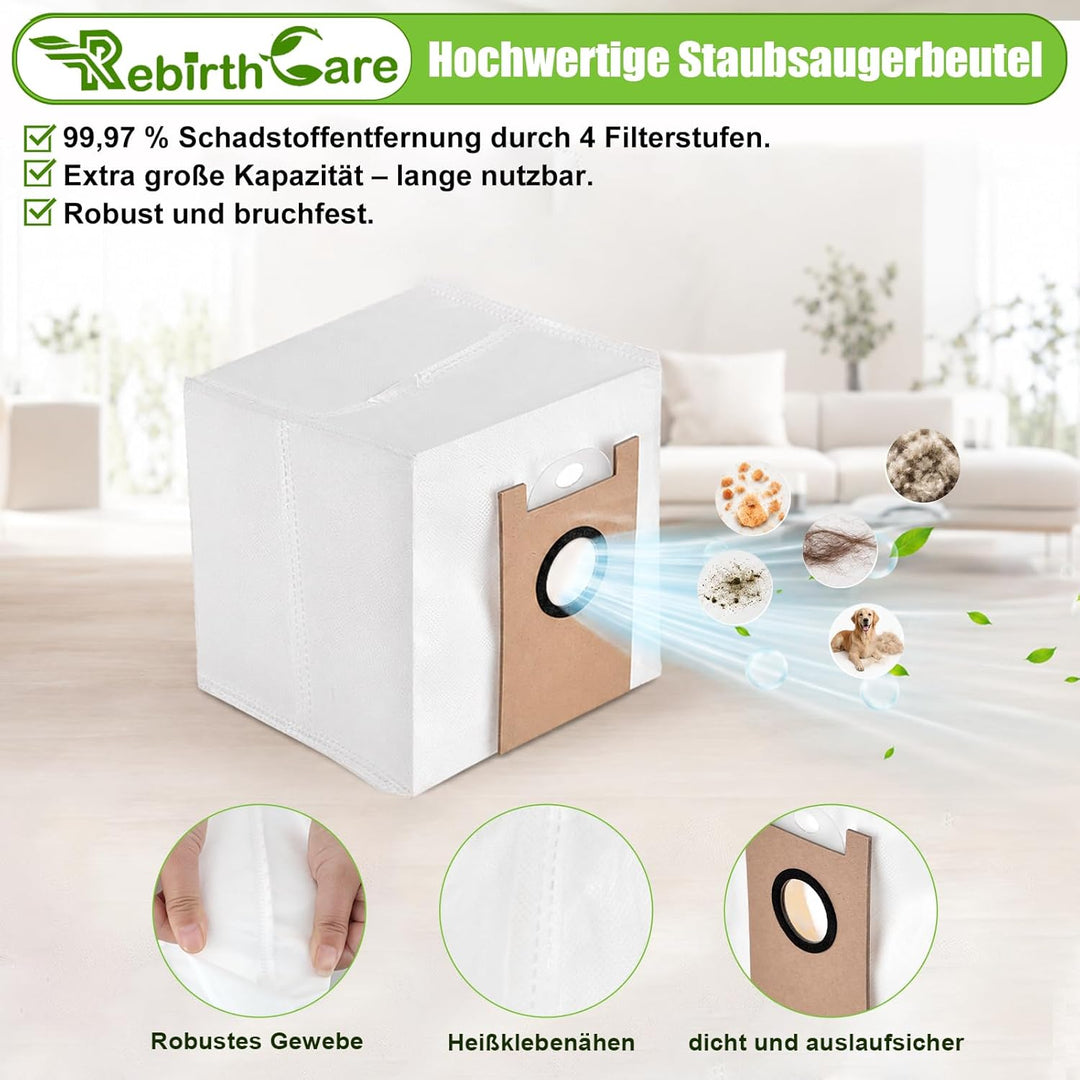 Rebirthcare 21 Stück Zubehör für AIRROBO T20/T20+ Saugroboter ersatzteile, 6 Staubbeutel 1 Hauptbürs