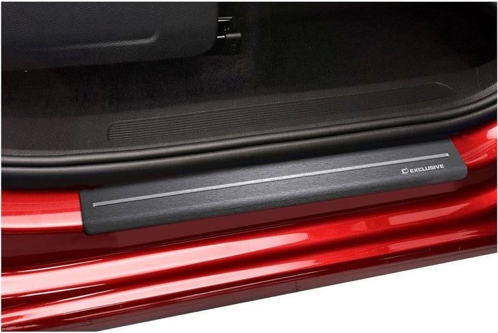M MOTOS Satin Schwarz&Weiss Edelstahl-Einstiegsleisten für Nissan Qashqai J11 2014-2016 5 -türig. Er