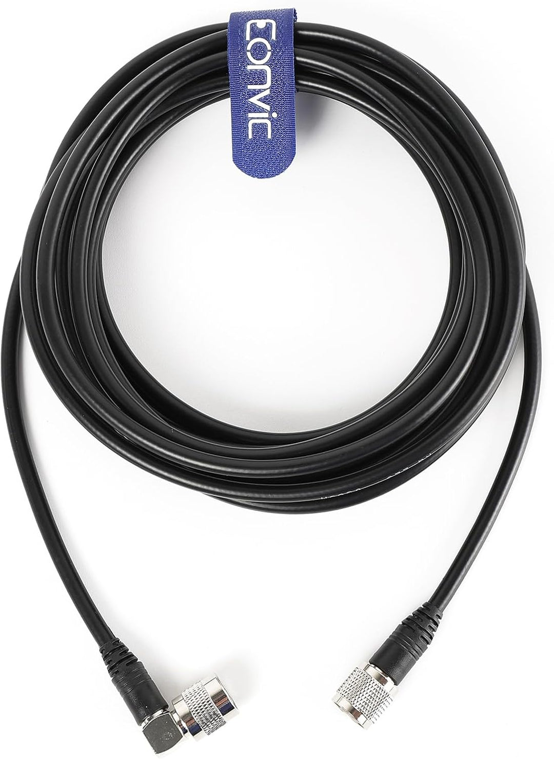 Eonvic GPS Antennenkabel Schwarz TNC zu TNC 90 Grad Flexibles Koaxialkabel RG223 für GNSS/GPS Empfän