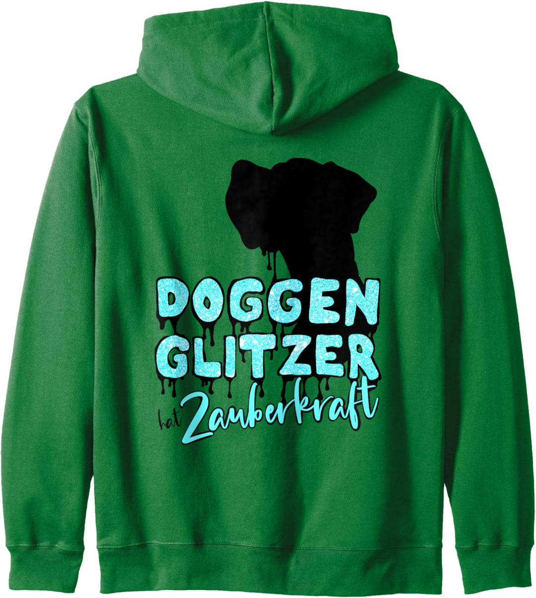 Deutsche Dogge - Doggenglitzer hat Zauberkraft - Hellblau Kapuzenjacke
