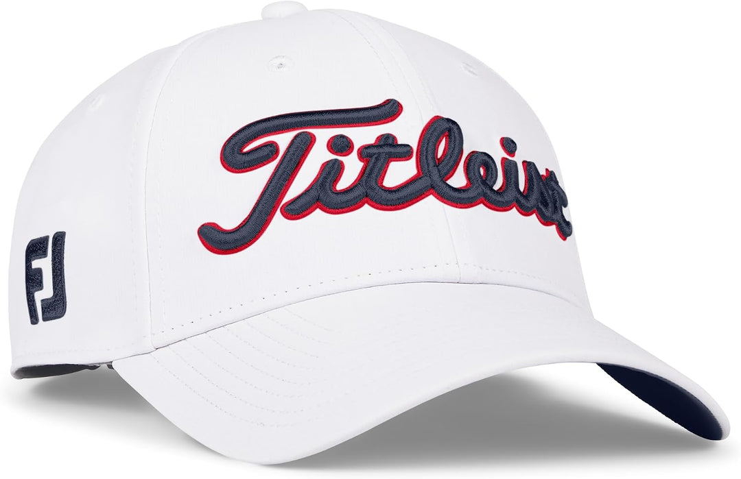 Titleist Herren Golf Tour Performance Hat Einheitsgrösse Weiss/Marineblau/Rot, Einheitsgrösse Weiss/