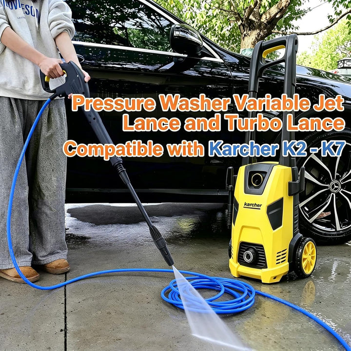 Pressure Washer Variable Jet Lance and Rotating Lance, Spray Lances mit verstellbarem Düse und Turbo