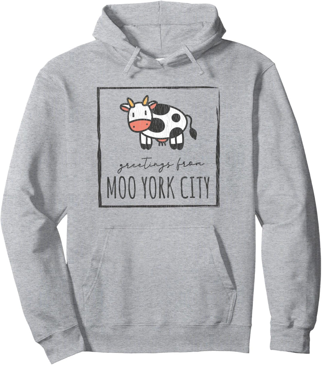 Grüsse aus Moo York City - Lustiges Kuhmotiv mit Spruch Pullover Hoodie