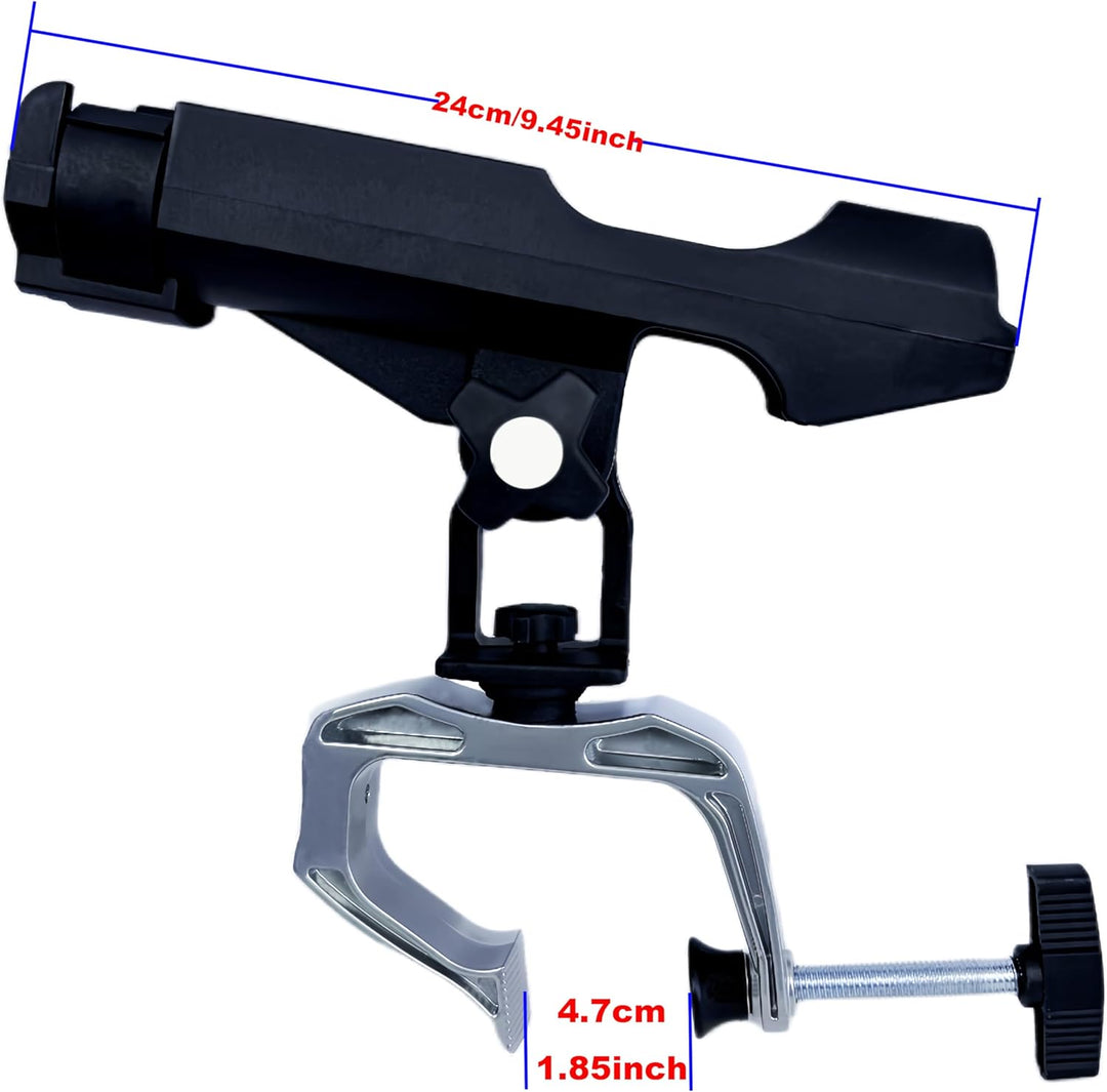 Fishing Boat Rods Holder with Large Clamp Opening 360 Degree Adjustable Fishing Rod Racks Folding Ho