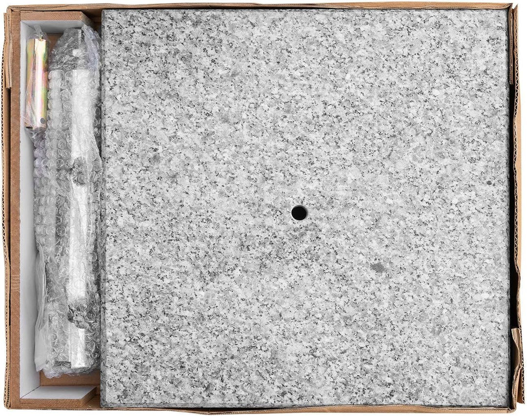 anndora Sonnenschirmständer Granit 20kg hellgrau poliert 20kg hellgrau eckig, 20kg hellgrau eckig