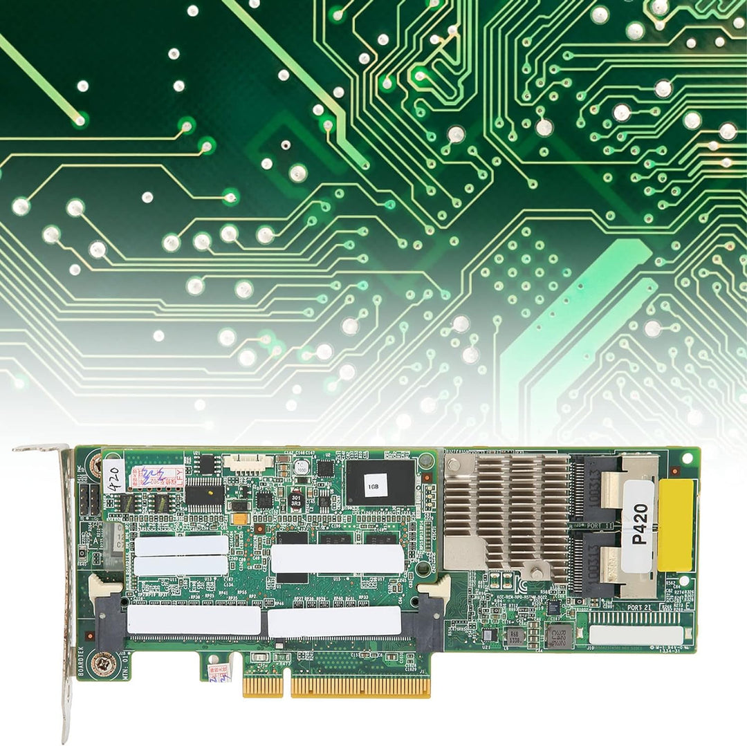 ASHATA Server-Array-Karte, P420 1 GB FBWC 6 GB 2-Port-SAS-Controller Erweiterte Speicherfunktionen S