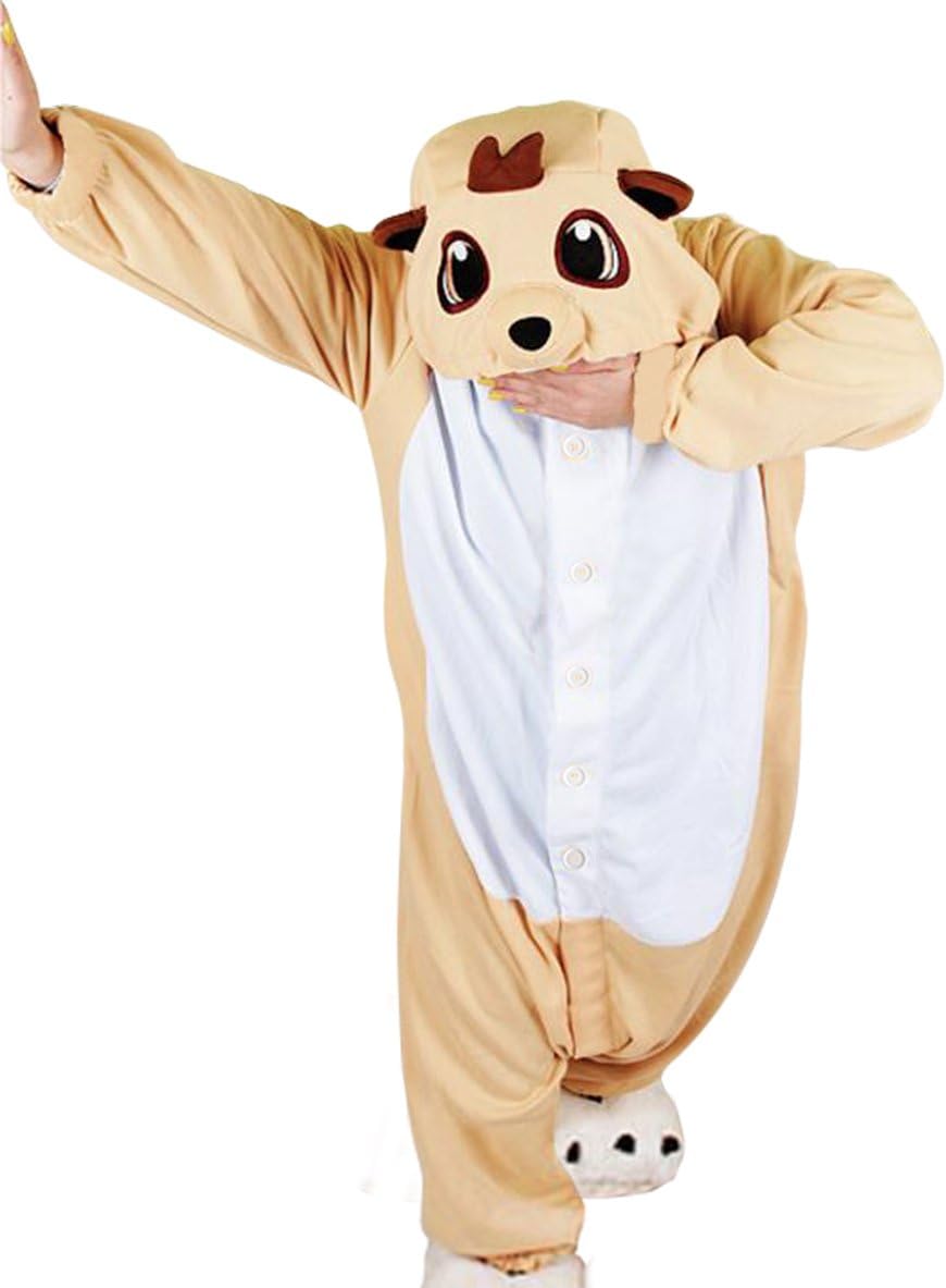 wotogold Tier Erdmännchen Pyjama Unisex Erwachsene Cosplay Kostüme L Orange, L Orange