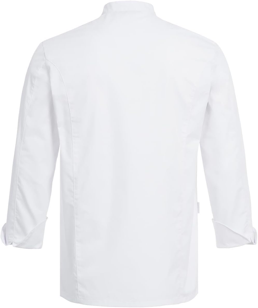 Greiff Gastro Moda Cuisine Herren Premium-Kochjacke Regular-Fit XS Weiss, XS Wei&#xDF;
