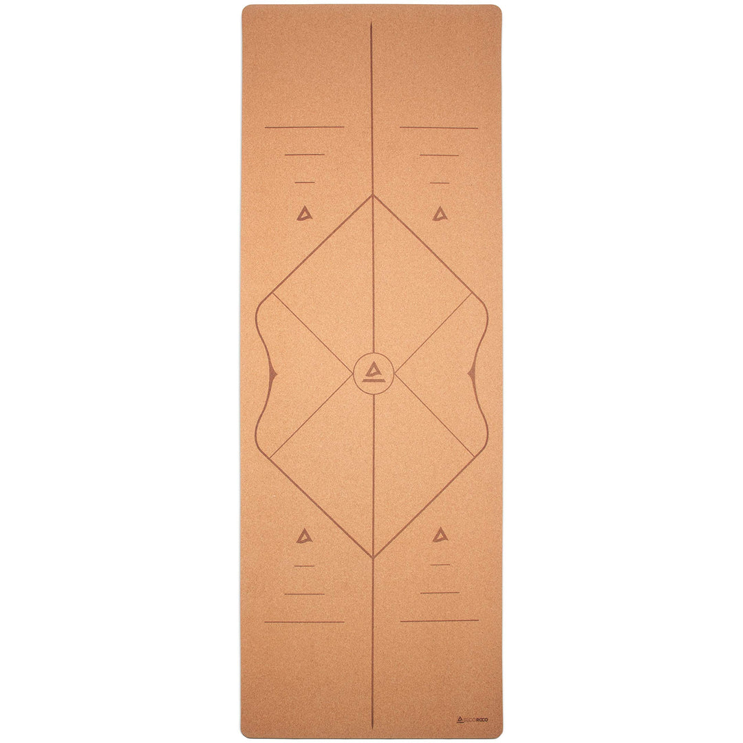 Yogamatte Pro aus Kork, Testsieger Preis/Leistung, extra gross 200x66 cm, getestet mit sehr gut, Tra