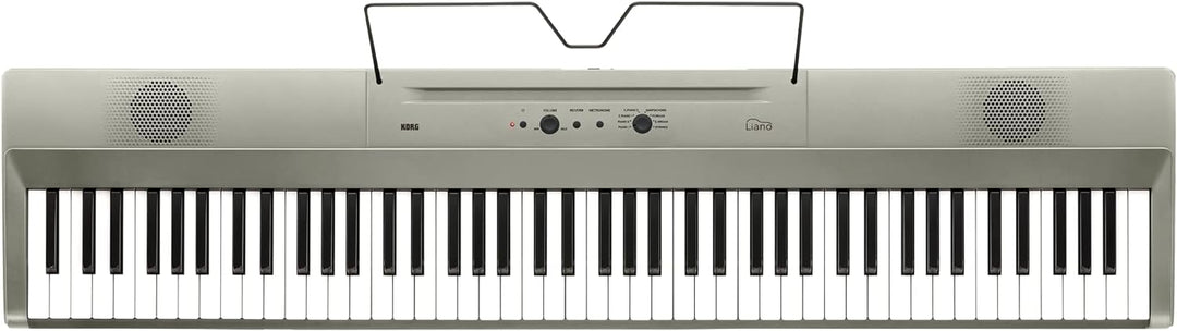 Korg – Liano L1 – Tragbares Digitalpiano mit Hochwertiger Soft-Touch-Tastatur – Silbermetallic Silve