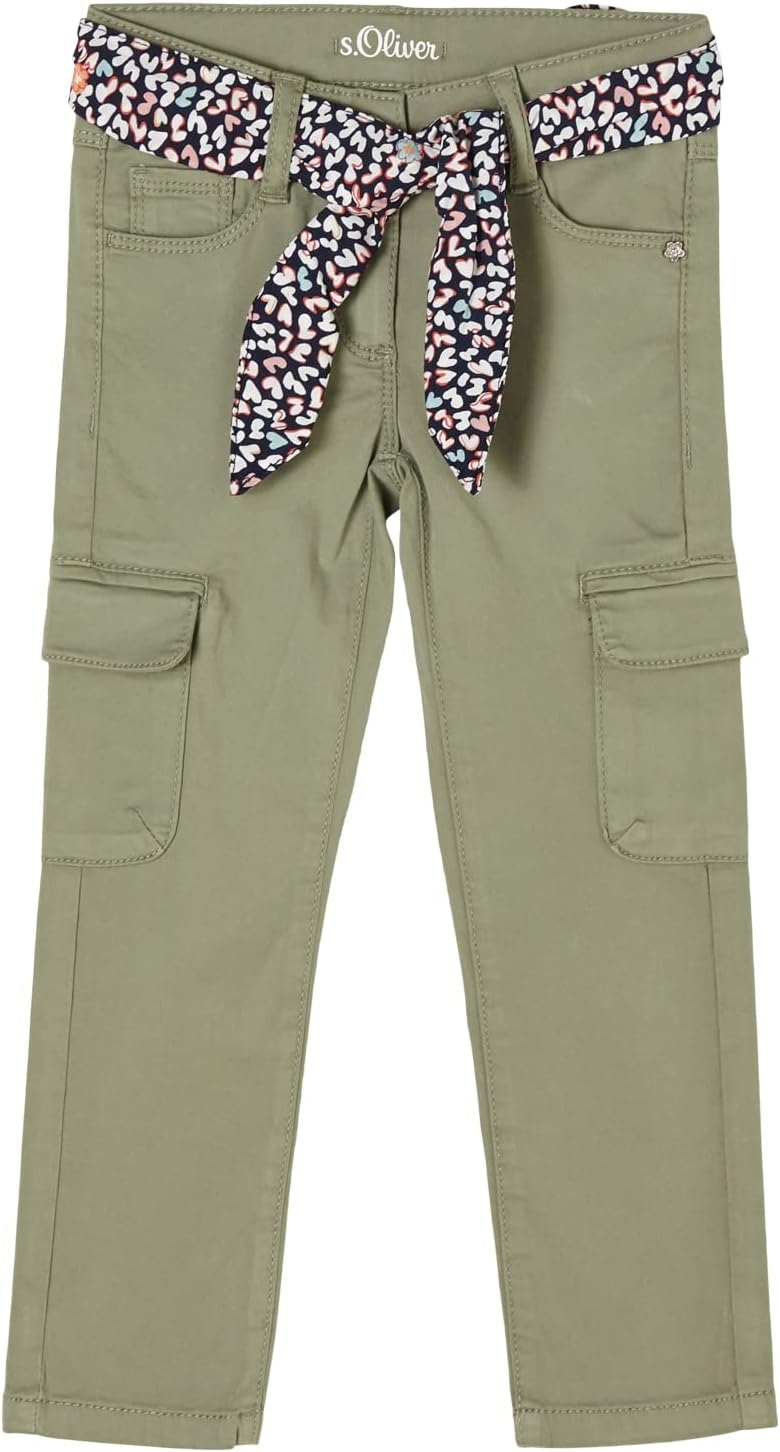 s.Oliver Mädchen Hose Lang Kathy Pants 92 Khaki, 92 Khaki