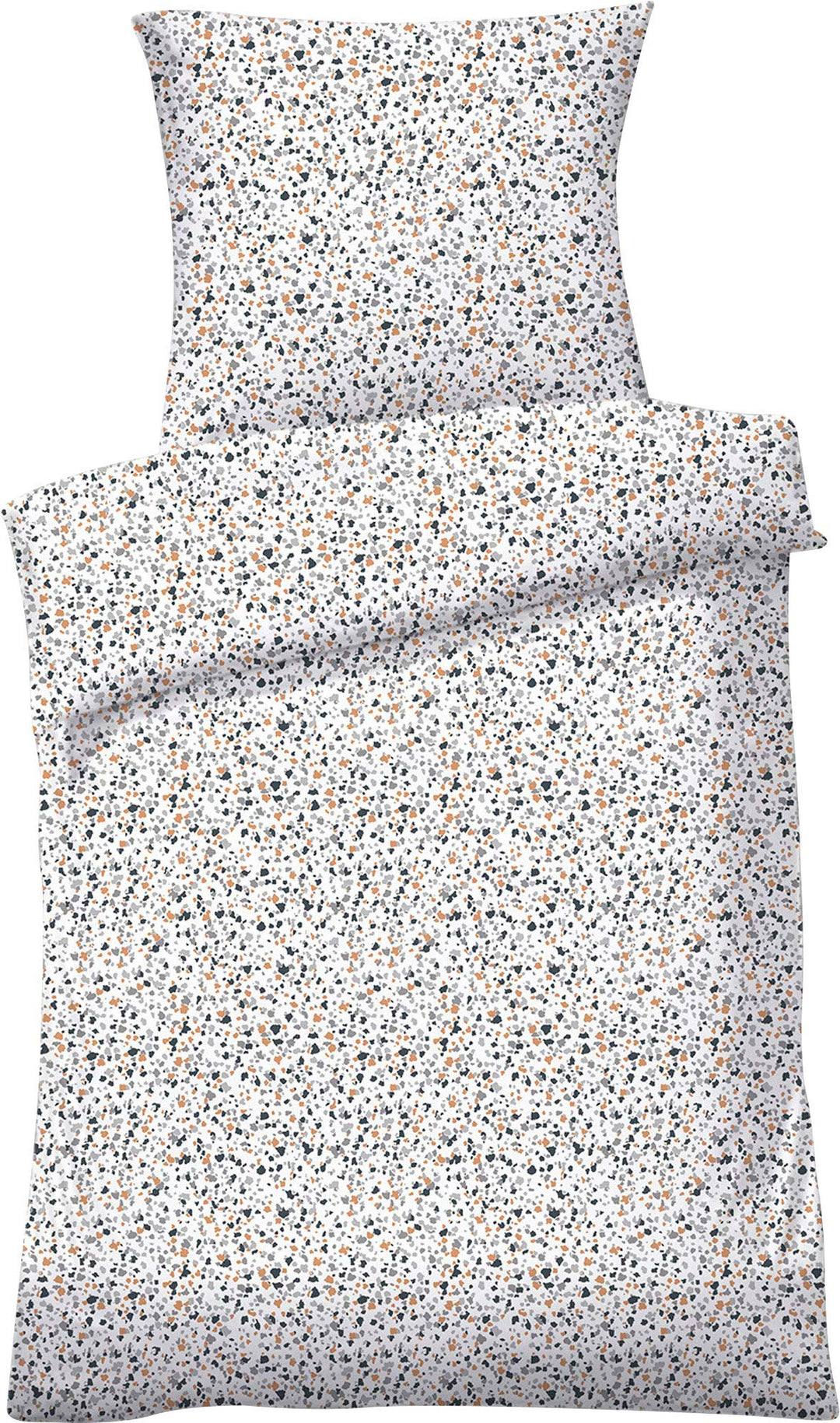 Dyckhoff Weichfrottier Bettwäsche Ambra Gold-Silber 1 Bettbezug 155 x 220 cm + 1 Kissenbezug 80 x 80