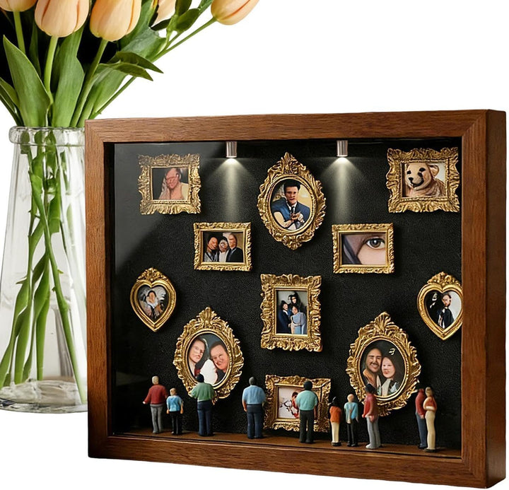 DIY Mini Museum Silhouette Box, Mini Figuren Menschen Museum Bilderrahmen Set, Kreatives Erinnerungs