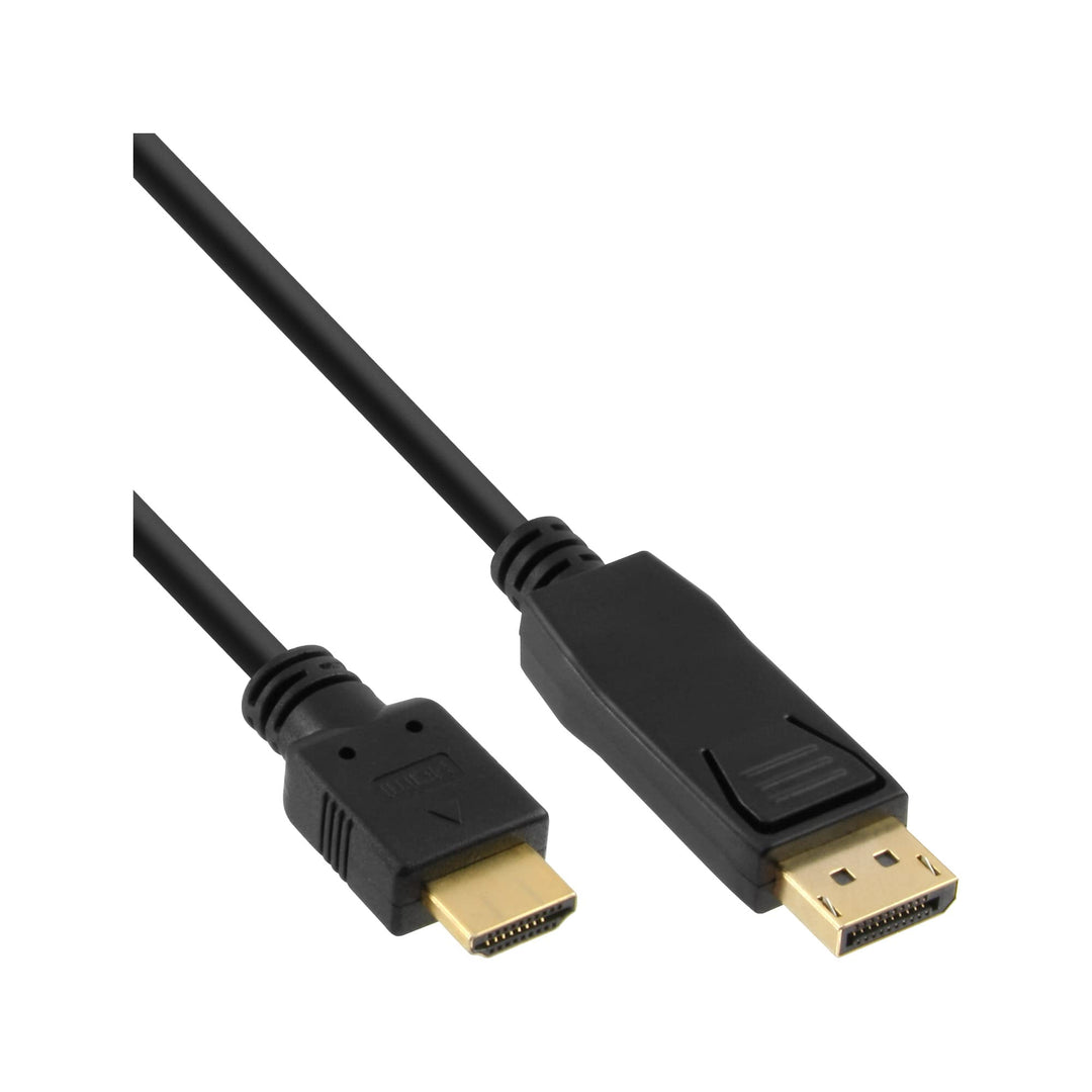 InLine 17187 DisplayPort zu HDMI Konverter Kabel, schwarz, 0,3m