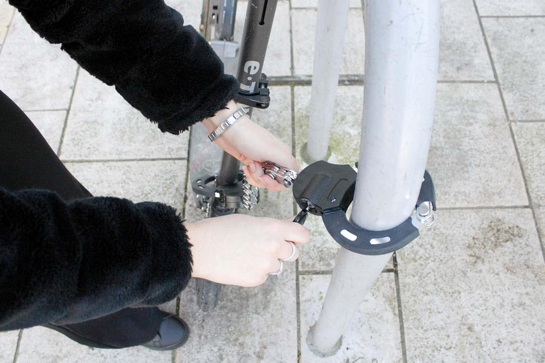 Diebstahlsicherung für Elektroroller, Fahrrad, Kinderwagen, widerstandsfähiges Vorhängeschloss, Dieb
