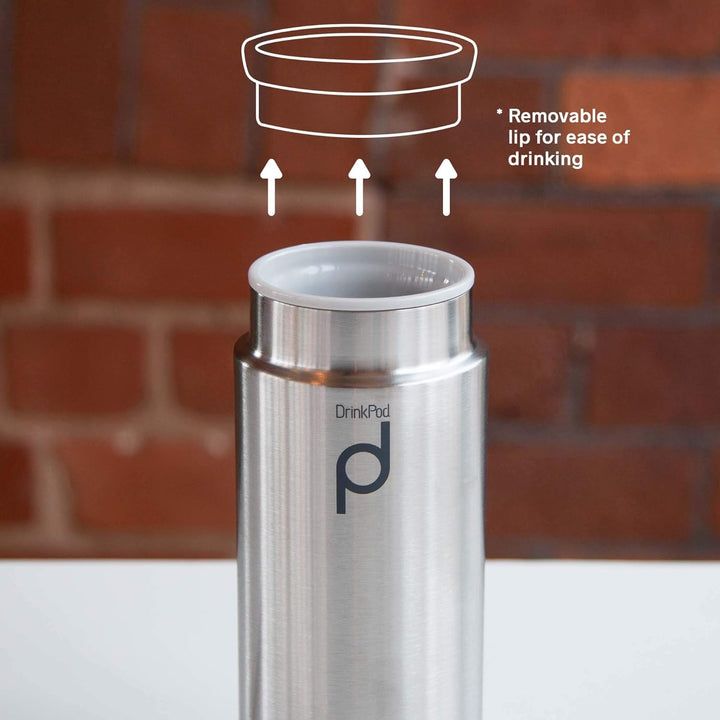 Pioneer DrinkPod Isolierflasche aus Edelstahl 0,2 L Doppelwandig Thermo-Lebensmittelbehälter 6 Stund