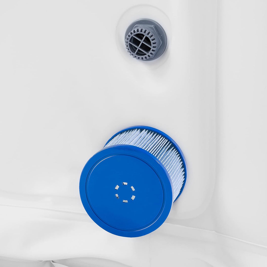 Arebos Poolfilter | 6X Filterkartuschen Spa Whirlpools | Antimikrobieller Filter | Blau