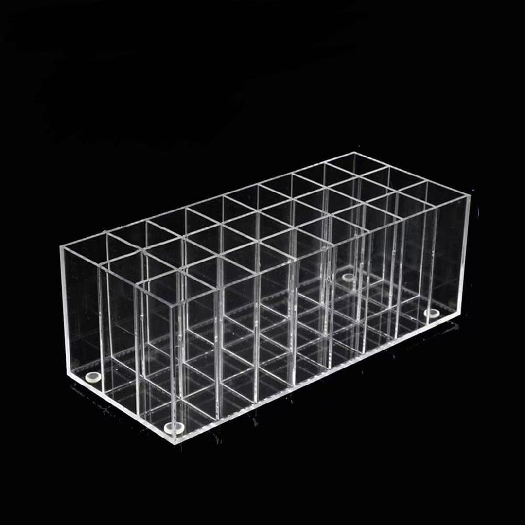 Lippenstift Organizer Aufbewahrungsbox mit 24 Plätzen, Acryl-Lipgloss-Ständer, für Pinsel, Lippensti