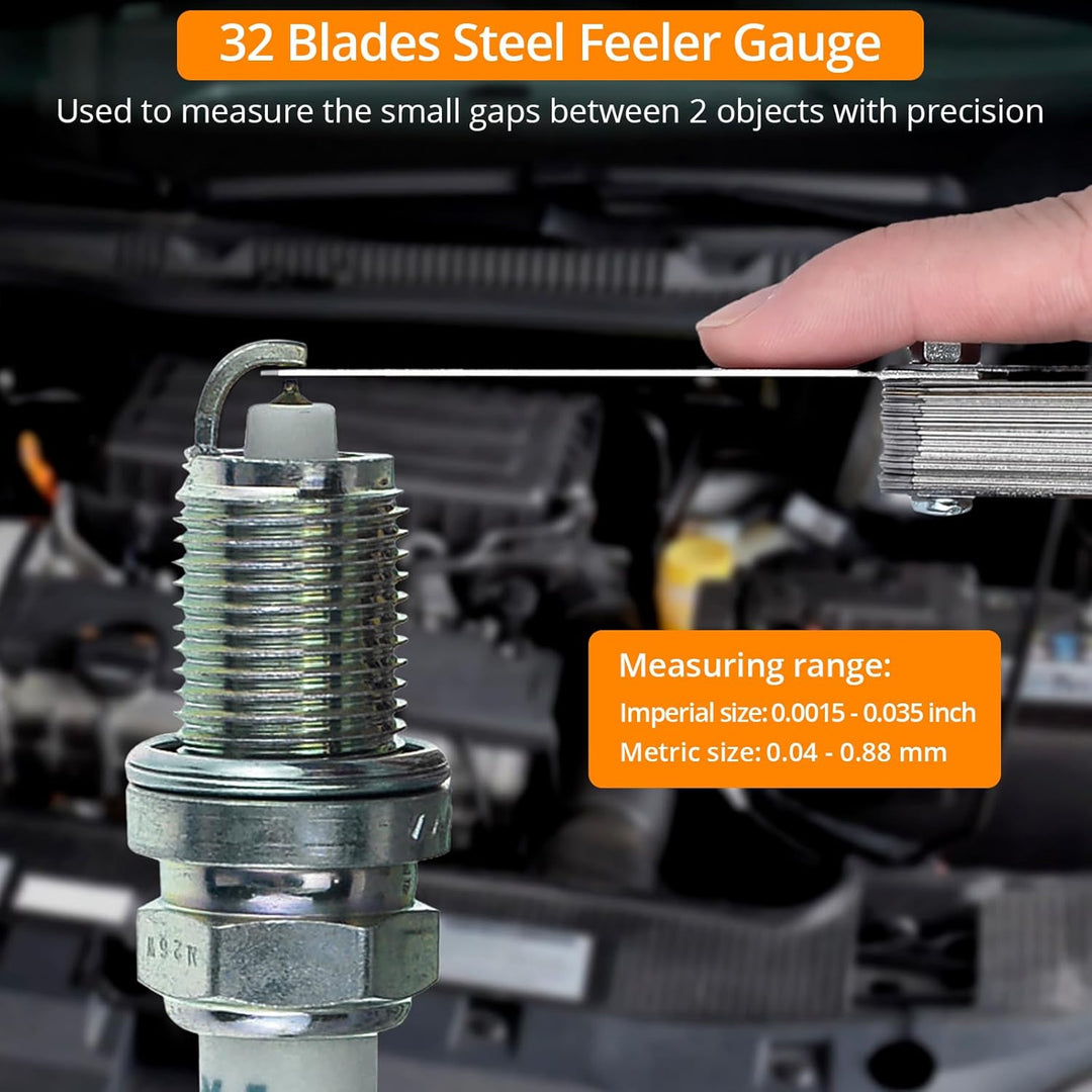 Neoteck Digital Messschieber 200 mm mit Fühlerlehre, LCD Display, Zoll/Metrik/Bruch, Messschieber El