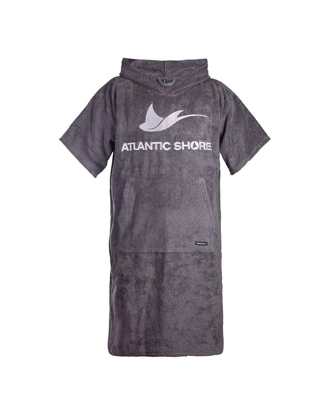 ATLANTIC SHORE | Surf Poncho | Badeponcho mit Kapuze aus 100% Baumwolle | Unisex | Basic für Erwachs