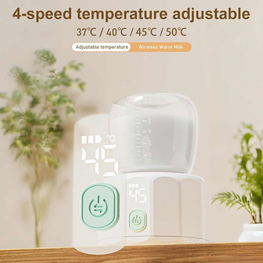 Flaschenwärmer Baby für unterwegs, Tragbarer Babyflaschenwärmer Digitaler Milchwärmer 4 Temperaturst