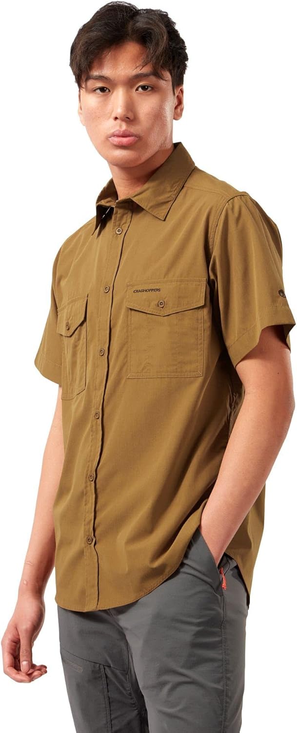 Craghoppers Herren Kiwi Kurzarm-Shirt Wanderhemd (1er Pack) 3XL Pebble, 3XL Pebble