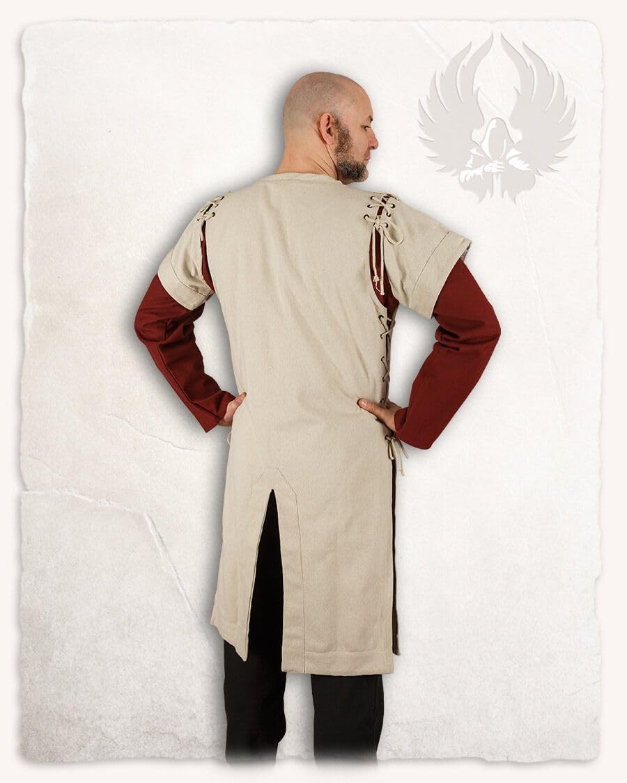 MYTHOLON Hermann Wappenrock Kampfrock Canvas, Natur, L, Mittelalter, LARP, Cosplay, Wikinger Natur L