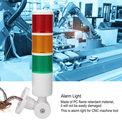 EVTSCAN Neueste Signalleuchte Säule LED Alarm Rundturm Lichtanzeige Blitzlicht Warnleuchte Summer Ro