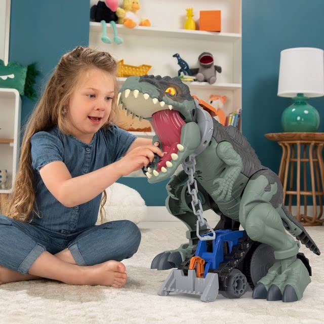 Fisher-Price Imaginext GWT22 - Jurassic World Stapf- und Beissaction Riesendino, ca 40 cm grosses Di